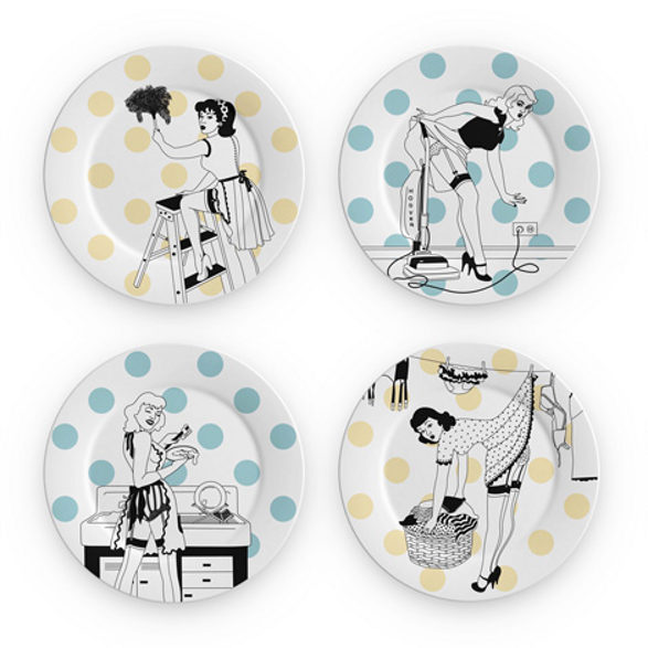 houswife plate wall decoration pin up