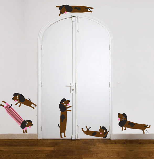 dog wall sticker for kids room