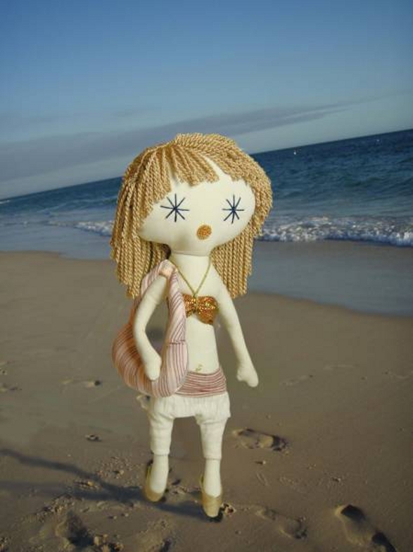 on the beach laloushka collectible doll