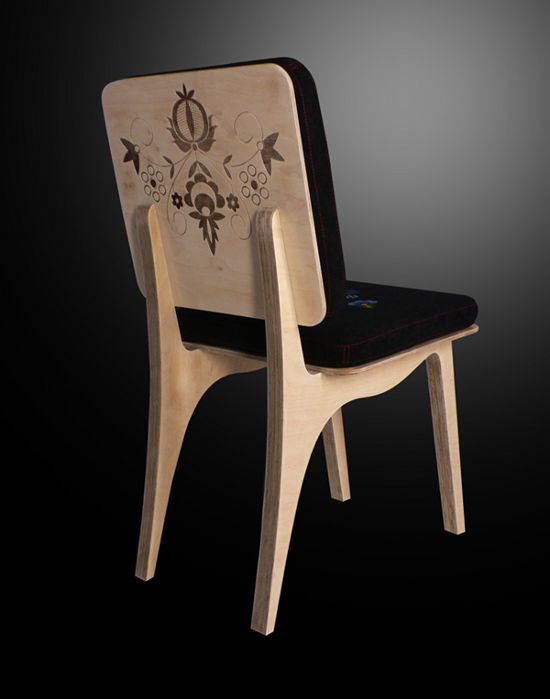 kaszebe chair back inspiered by folk art