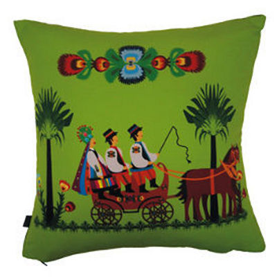 decorative pillow inspired by polish folk