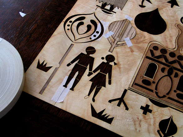 Hansel and Gretel cupboard inlay 