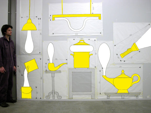 drawings of wonderlamps by pieke bergmans and studio job