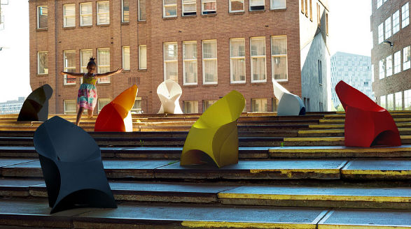 flux chairs inspired by origami