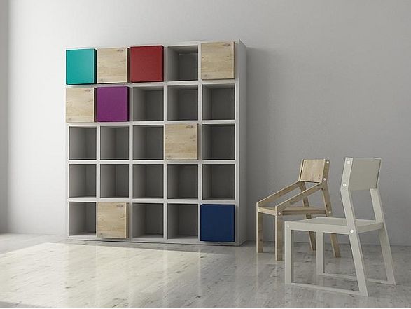 kwarto system shelves and cuboards inspired by jigsaw