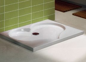 heart shaped shower tray