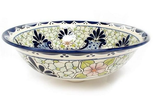 celeste mexican hand crafted wash basin