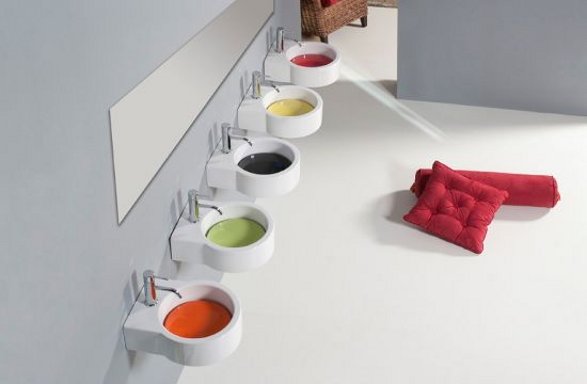 colourful wash basins