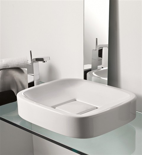 oval wash basin with square drain