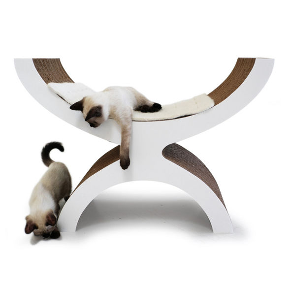 couchette by kittypod bed for cat made of cardboard