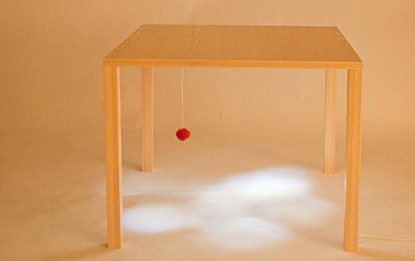 child's table with light under the tabletop by tian tang