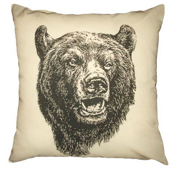 pillow bear inspired by forest