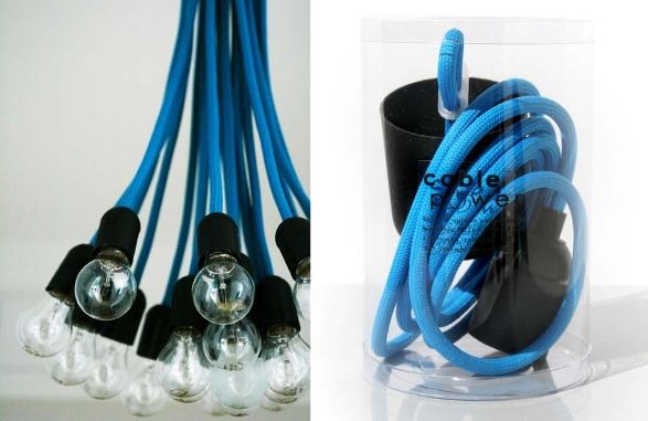 textile cablepower lamps for lofts