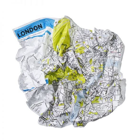 crumpled map funny gadget or gift