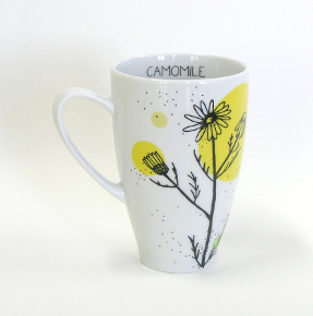 camomile tea mug from herbal collection by agnieszka dybowska