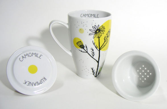 herbal collection fir tea enhtusiasts camomile mug