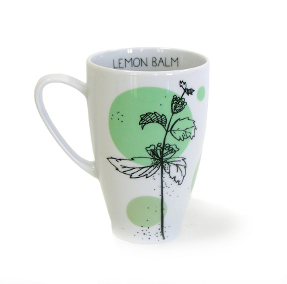 lemon balm tea mug from herbal collection kristoff fine porcelain