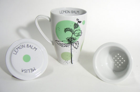 lemon balm tea mug