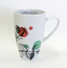 rose hip tea mug herbal collection by agnieszka dybowska