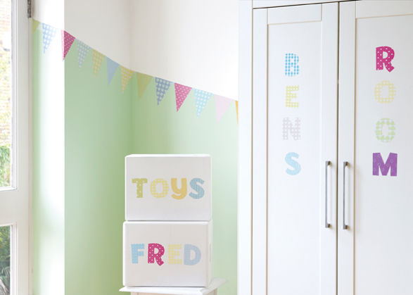 bunting wall stickers for child's room