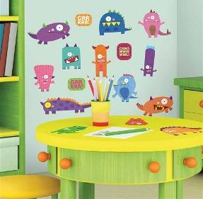 Monsters wall stickers for kid's room