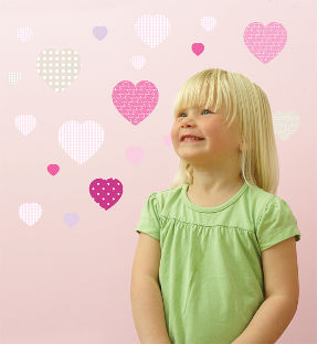 sweet hearts wall stickers for child's room