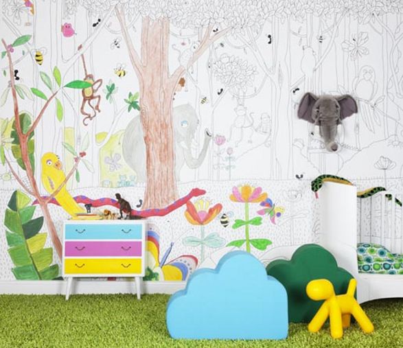 jungledudes wallpaper for kids room