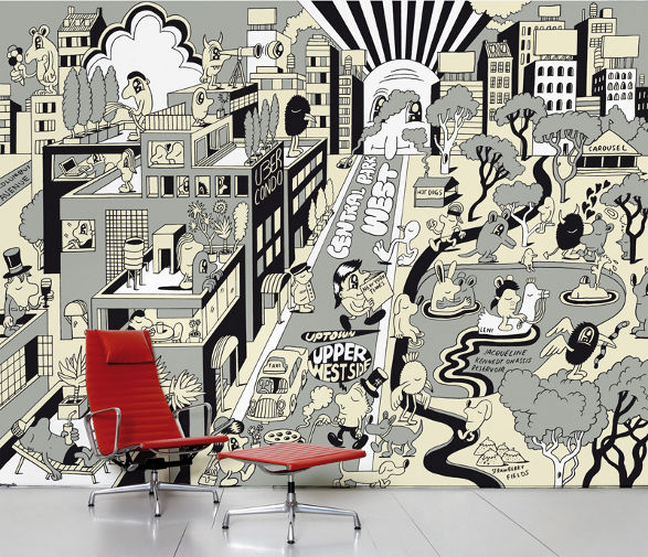 upper west side wallpaper for childrens room