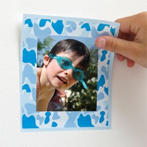 camo blue wall frame for kid's room