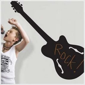 rock star chalkboard for kid's room