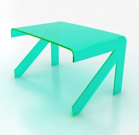 colourful modern office table made of plexi 