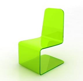green plexi chair for home and office