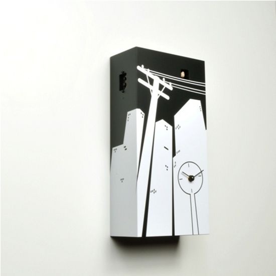 cuckoo clock inspired by city