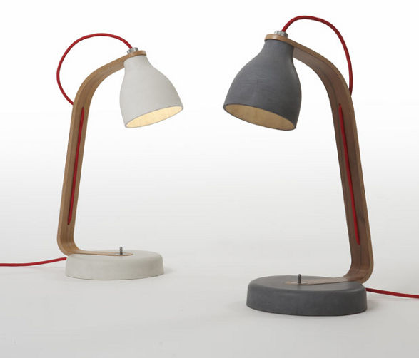 concrete desk lamps