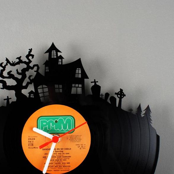 re vinyl wall clock made of old vinyl record