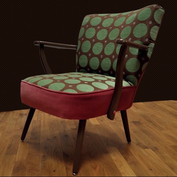 mint chocolate vintage arm chair by melki