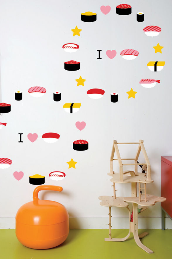 i love sushi wall sticker